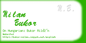 milan bukor business card